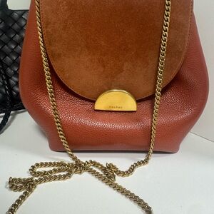 Polene Crossbody Bag in orange and Gold